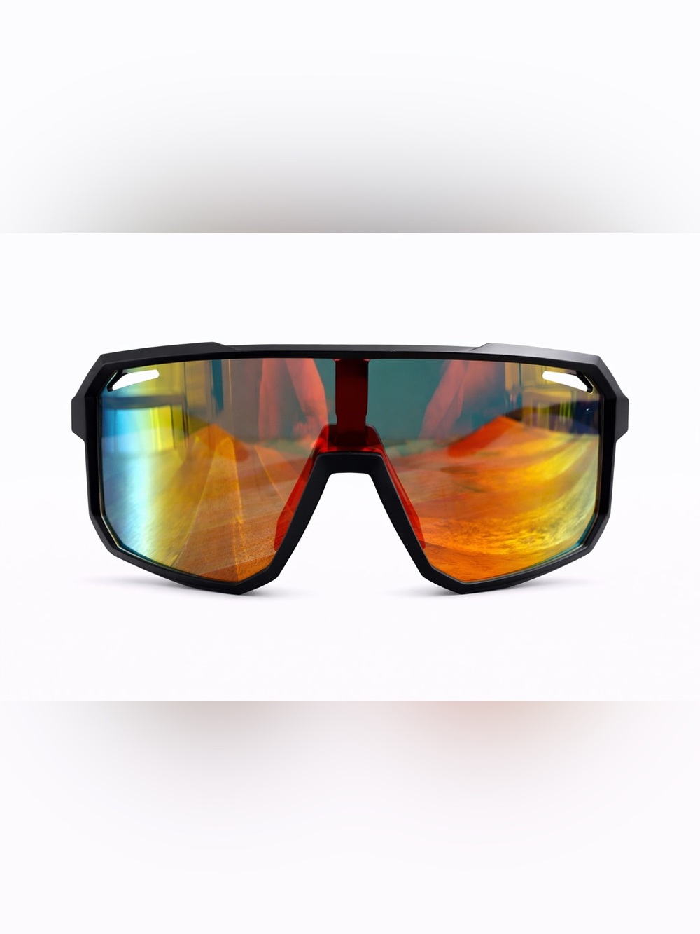Oversized Shield Sunglasses | Mirrored Sporty Wrap Statement Shades